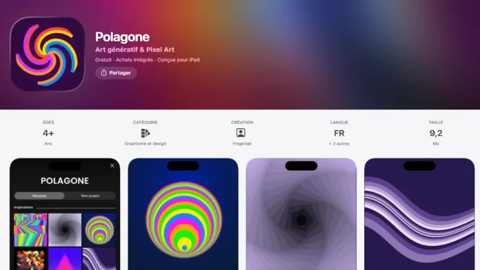 Polagone : l’app française qui transforme l’iPhone en atelier d’Op art génératif Appli Polagone