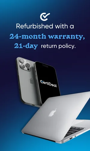 Refurbished devices by CertiDeal with a 24-month warranty