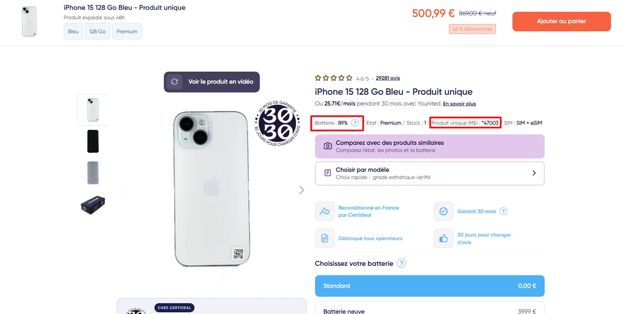CertiDeal : choisissez votre iPhone reconditionné grâce aux photos réelles